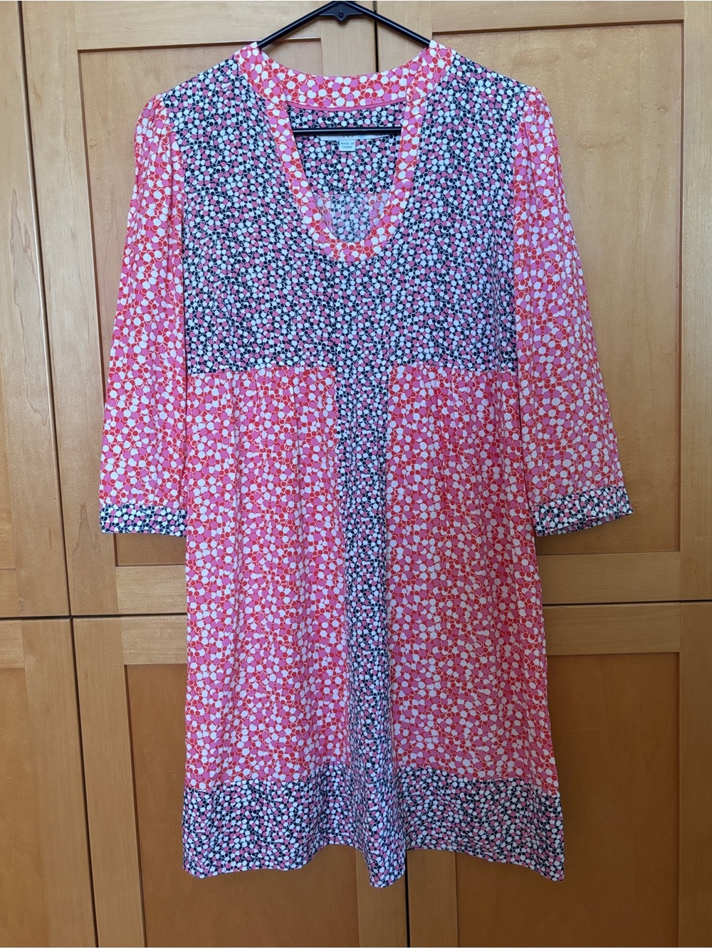 Boden Mollie Pink and Navy Print  Dress size 4